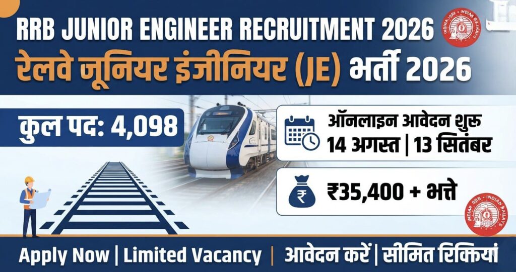 Railway Junior Engineer Vacancy 2026